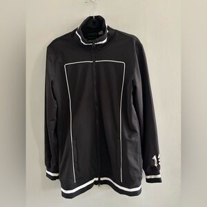 Puma x Fenty Women’s Oversized Black Lightweight Track Jacket White Piping Sz. S